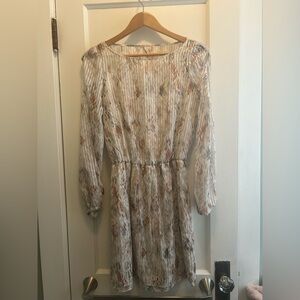 White House Black Market Multicolor Long Sleeve Dress